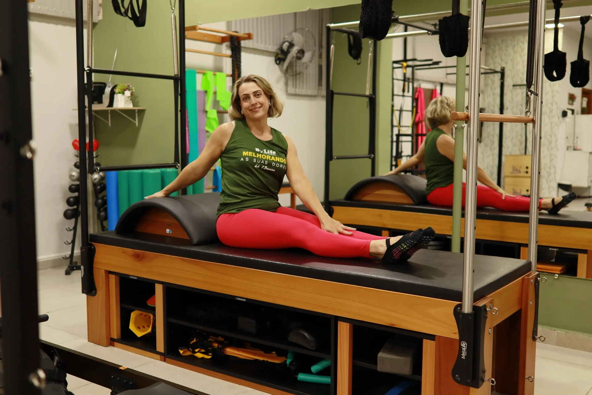 Juliana no estúdio By Life Pilates em Sorocaba
